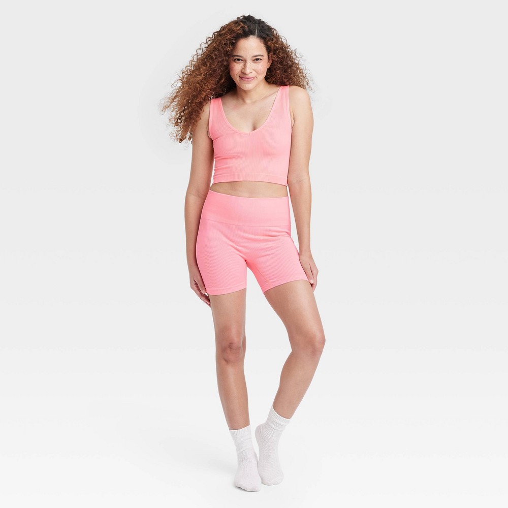 Women's Ribbed Seamless Reversible Tank Top - Colsie™ Pink XS 16 pair all sizes
