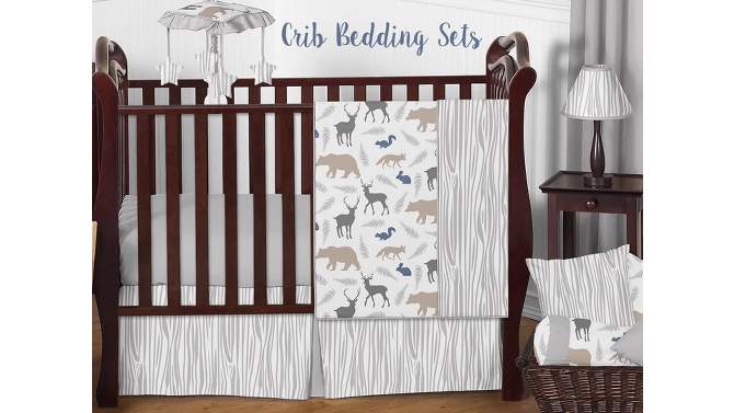 Sweet Jojo Designs Fitted Crib Sheet - Woodland Animals, 2 of 7, play video