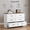 Whizmax Dresser for Bedroom with Drawers, Wood Drawer Dresser Chest of Drawers for Closet, Living Room, Hallway, Nursery, Kids Bedroom, White - 4 of 4