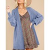 Womens Cardigan Sweaters Puff Long Sleeve Cardigan Open Front Knit Cardigans for Women - 3 of 3
