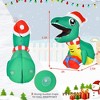 Tangkula Inflatable Dinosaur Broke Out from Window w/ Built-in LED Lights Indoor Outdoor Party - 3 of 4