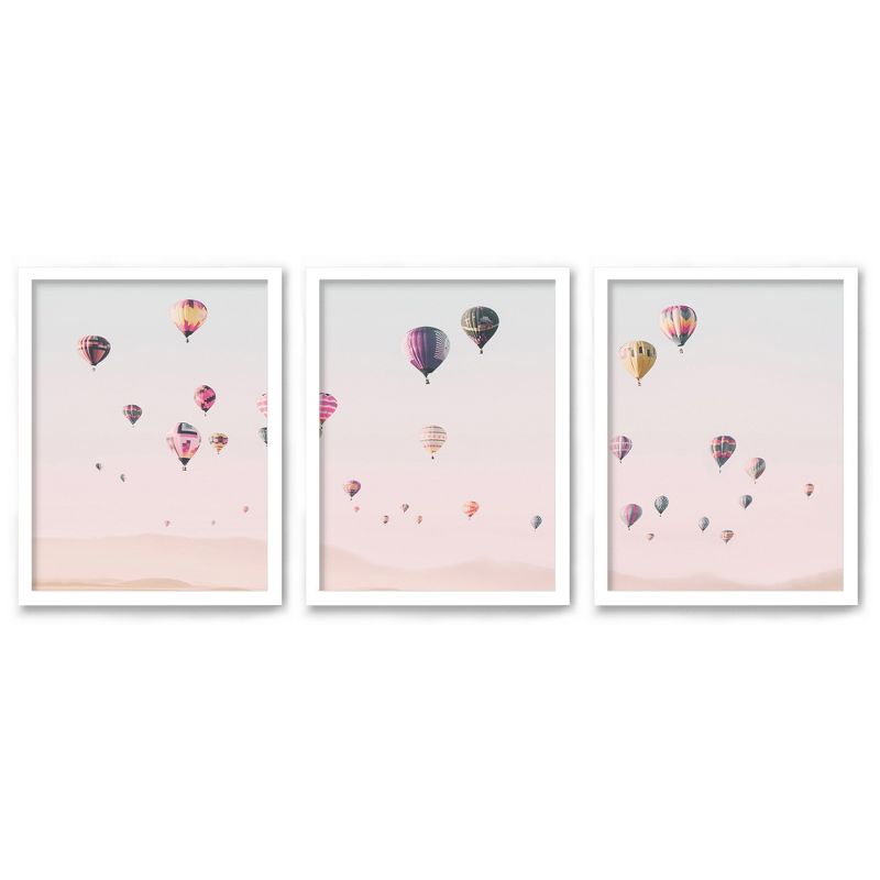 Americanflat Modern Landscape (Set Of 3) Triptych Wall Art Turkish Hot Air Balloons By Sisi And Seb - Set Of 3 Framed Prints, 1 of 7