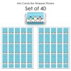 Big Dot of Happiness Holly Jolly Penguin - Mini Candy Bar Wrapper Stickers - Holiday and Christmas Party Small Favors - 40 Count - 3 of 4
