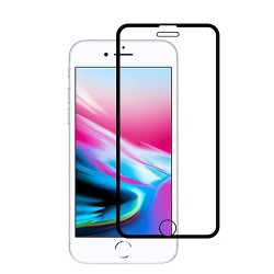 Valor Full Coverage Tempered Glass Lcd Screen Protector Film Cover For Apple Iphone Black : Target