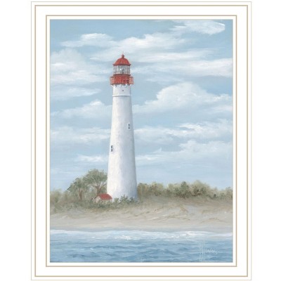 HomeRoots Cape May Light White Framed Print Wall Art