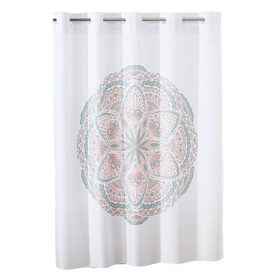 Henna Medallion Shower Curtain with Liner - Hookless