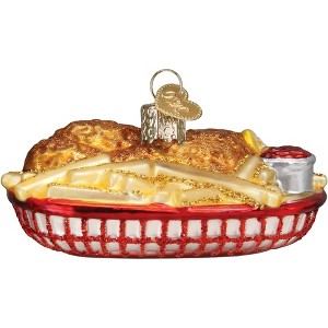 Old World Christmas Blown Glass Ornament for Christmas Tree, Chicken Basket - 1 of 4