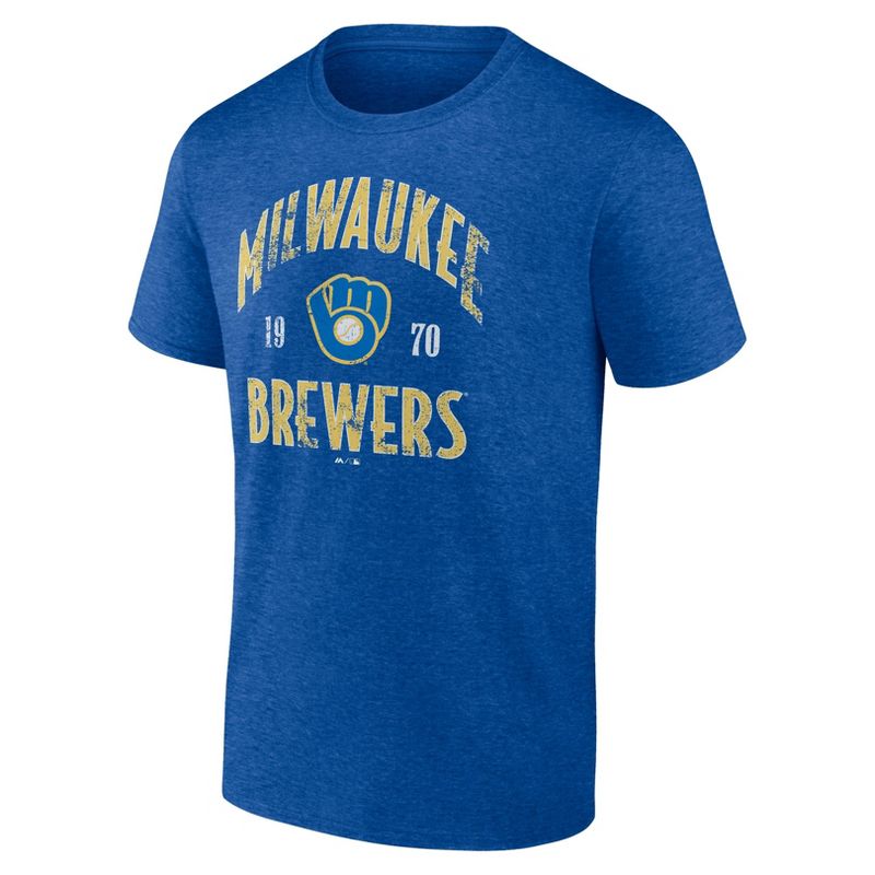 MLB Milwaukee Brewers Men's Bi-Blend T-Shirt, 2 of 4