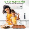 NutriChef 12-cup Copper Oven Muffin Pan, Non-Stick Coated Layer Surface - image 2 of 4