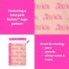Yoobi Barbie Single Zip Binder Case Pink Barbie Logo Pattern, School Supplies - 4 of 4