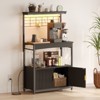 Bestier Bakers Rack with Power Outlet, Height-Adjustable 45" to 55" Kitchen Microwave Stand with Sstorage Cabinet,Kitchen Stand with 10 S-Hooks - 4 of 4