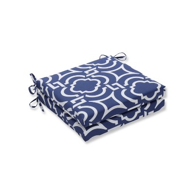 Indoor/Outdoor 2pc Carmody Navy Squared Corners Seat Cushion - Pillow Perfect