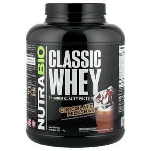 NutraBio Classic Whey Protein, Chocolate Milkshake, 5 lbs (2,268 g) - 1 of 4