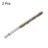 Unique Bargains Sturdy Wear-resistant 1/4" Hex Shank Handle Cleaning Brass Bore Brush - 3 of 4