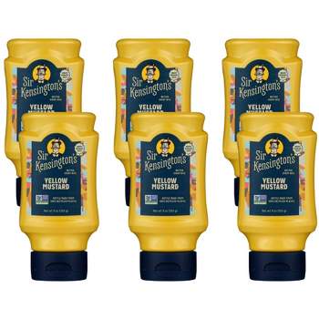 Sir Kensington's Yellow Mustard Squeeze Bottle - Case of 6/9 oz