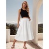 INSPIRE CHIC Women's Elastic Waist A Line Midi Skirts - 2 of 4
