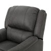 Jennette Tufted Swivel Gliding Recliner Slate Microfiber - Christopher ...