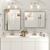 Apmir 24 in. W x 30 in. H Rectangular Aluminum Alloy Framed and Tempered Glass Wall Mirror in Matte Black - 3 of 4