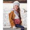 Deux par Deux Girl Faux Shearling Mid-Season Colorblock Jacket - 2 of 4