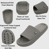 Alpine Swiss Omar Mens Slides Pillow Slippers for Men Ultra Cushioned Cloud Slides Waterproof Lightweight Sandals Quick Drying Non Slip Shower Shoes - 2 of 4