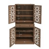 Sevobal Decorative Storage Cabinets Modern Sideboard Cabinet with Doors and Shelves, for Living Room, Dining Room, Brown, 29.92*15.75*72.05 - 3 of 4