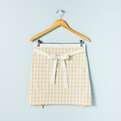 Gingham Woven Waist Apron Ivory/Cream - Hearth & Hand™ with Magnolia