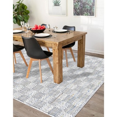 Handmade Ivory Cotton 8' x 10' Geometric Braided Rug