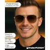 grinderPUNCH Retro Sunglasses for Women Men, UV400 Protection Lens and Lightweight (Black Gradiant) - 3 of 4