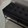 58" Contemporary Velvet Storage Ottoman Bench with Tufted Seat and Hidden Compartment for Bedroom or Entryway -3irtyhousy - 3 of 4