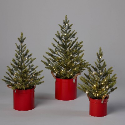 Lots Miniature Christmas Trees Mini Pine Tree Tiny Sisal Trees w/Snow&Wood  Base