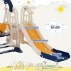 3-In-1 Toddler Slide and Swing Set with Climber Slide Playset, Basketball Hoop, Freestanding Indoor Outdoor Playground - 4 of 4