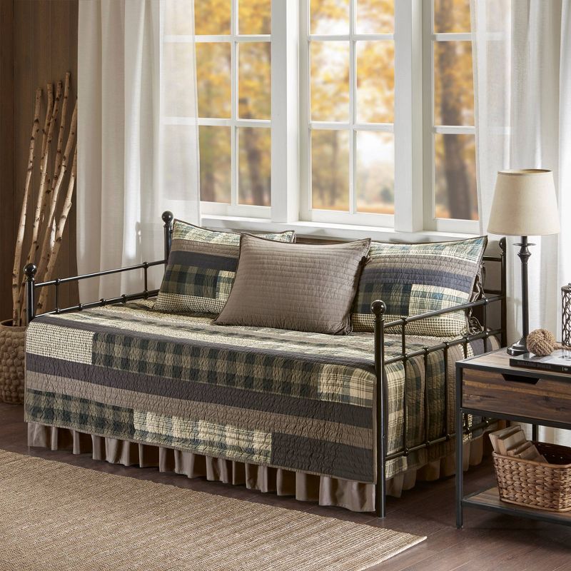 Winter Plains 5 Piece Day Bed Cover Set - Tan, 1 of 7