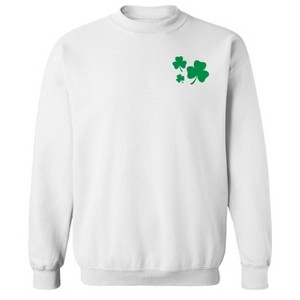 Rerun Island Men's Shamrock Pocket 2 Long Sleeve Graphic Cotton Sweatshirt - 1 of 1