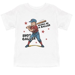 The Juniper Shop Wanna Be A Baller Shot Caller Toddler Short Sleeve Tee - 1 of 4