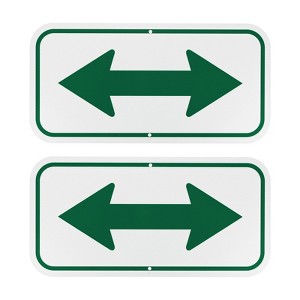 Unique Bargains Aluminum Reflective Outdoor Durable Arrow Sign 1 Pc - 1 of 4