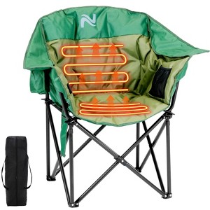 Docred Folding Rocking Camping Chair, Portable Outdoor Rocker with Cooler Bag, 400lbs Capacity, 600D Oxford Fabric, Padded Rocker Chair - 1 of 4