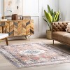 Nuloom SplashGuard Machine Washable Area Rug, Runner 2' 6" x 10', Light Rust - 2 of 4