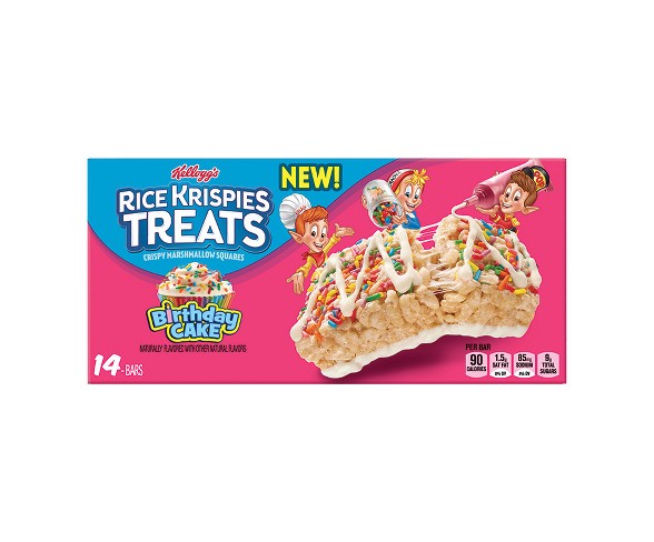 Rice Krispies Treats Birthday Cake Cri Marshmallow Squares - 14ct