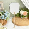Unique Bargains Portable Double-Sided Long Handle Round Flying Fairy Folding Fan 1 Pc - 4 of 4
