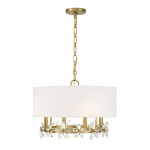 Savoy House Dahlia 4 - Light Pendant in  Warm Brass - 1 of 4