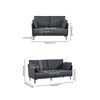 Metal Legs 2 Seater Sofa with USB Charge Port, 2 Pillows, Suitable for Living Space, Bedroom, and Office - 4 of 4