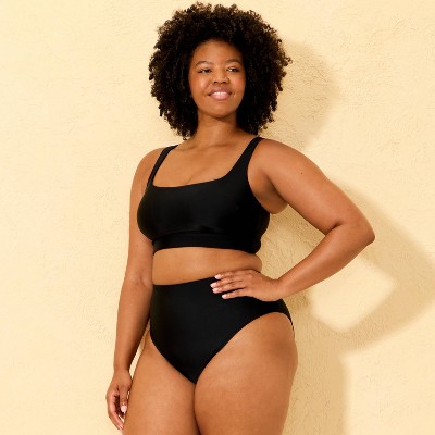 Shade & Shore Women's Tummy Control Full Coverage High Waist Bikini Bottom - Shade & Shore™ Black M — фото 4