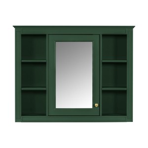 NicBex Bathroom Wall Mount Storage Cabinet Mirror Medicine Cabinet with Single Door & 6 Shelves - 1 of 4