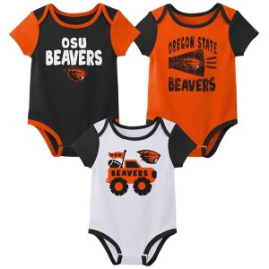 NCAA Oregon State Beavers Infant Boys' 3pk Bodysuit - 1 of 4