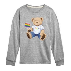 Boys' - Instant Message - Pride Teddy Bear -Toddler Long Sleeve Graphic T-shirt Long Sleeve Graphic T-Shirt - 1 of 4