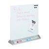 ECR4Kids MessageStor Glass Magnetic Dry-Erase Board with Storage Stand and Magnets, White - 3 of 4