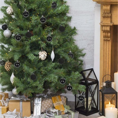 4CM Christmas Ball Ornament Set with 34 Pcs for Holiday Wedding Christmas Decor