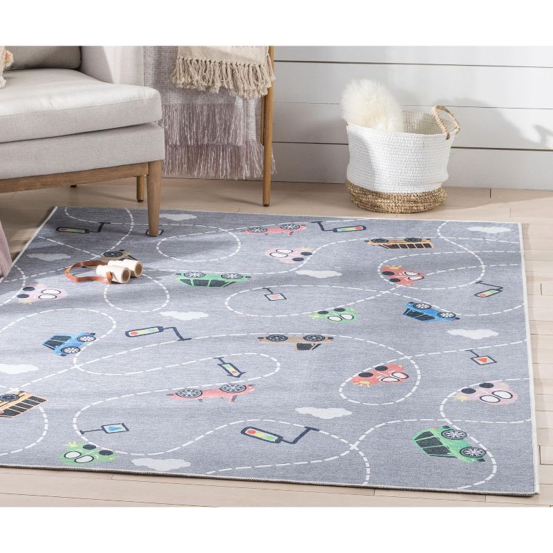 Well Woven Car Playmat Apollo Kids Collection Area Rug, 3 of 4