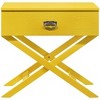 NicBex Nightstand with 1 Croc-textured Fronts Drawer,End Table with X-shaped Legs for Bedroom,Living Room - 3 of 4