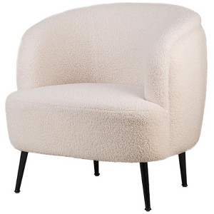 Nordlys Metal and Bouclé Lounge Chair Modern Design Style Upholstery Living Room - 1 of 4